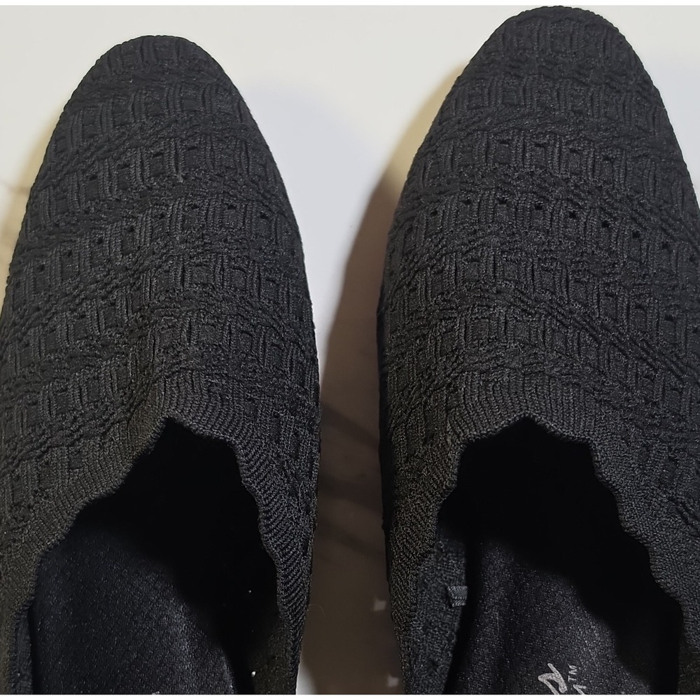 Skechers‎ Women's Black Knit Slip-On Memory Foam Comfort Shoes Size 7